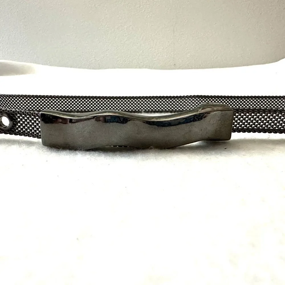 Accessory Accent Skinny Y2K 90s Belt Silver 29.5